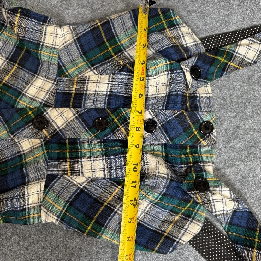 Vtg 70s “Denise Are Here!” Plaid Flannel Maxi Dress Sz 7/8 Retro Cottagecore